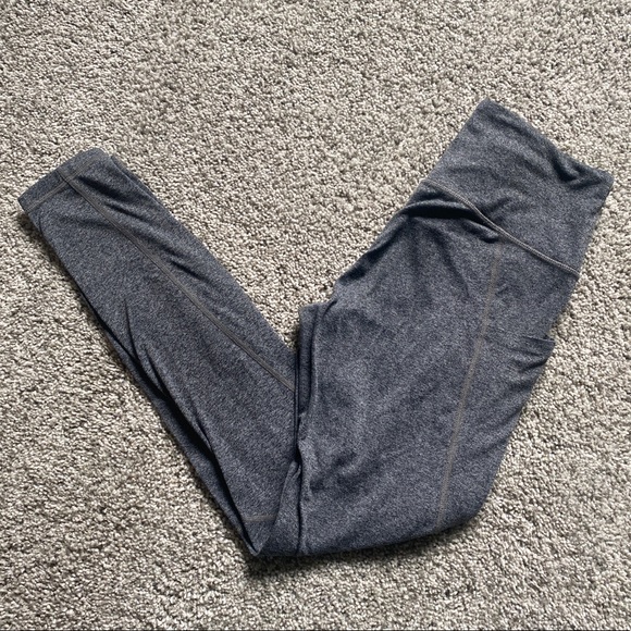 Athleta Womens Heather Gray Tights with Pockets - Picture 2 of 5